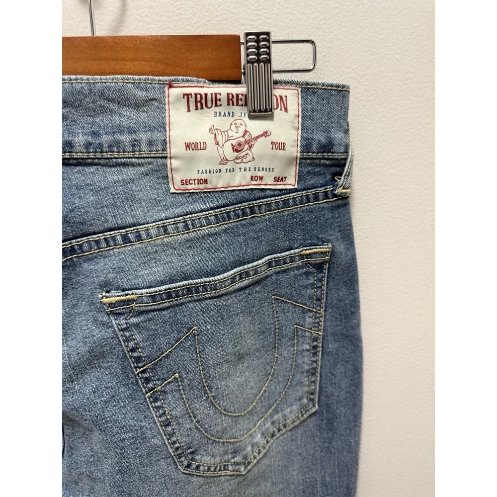 True Religion Ricky Straight Jeans Men's 30x34 Light Autumn Walk Wash NWT
